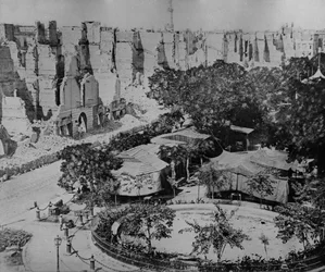 Platz zerstört durch den britischen Bombardement, Alexandria, 1882